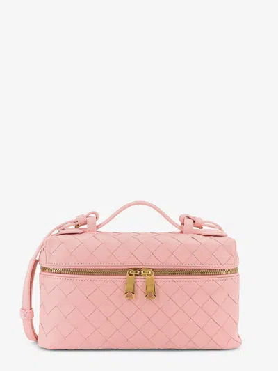 Bottega Veneta Women Bang Bang Leather Vanity Case With Intrecciato Motif In Multi