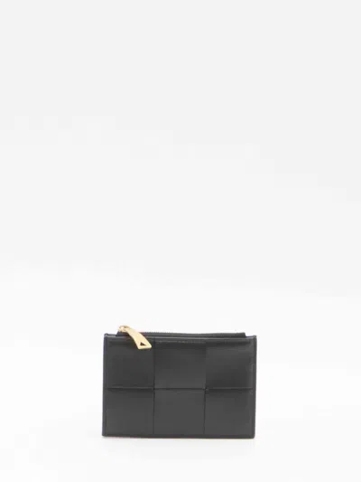 Bottega Veneta Women Black Leather Cardholder