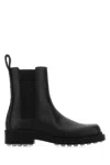 Bottega Veneta Black Leather Chelsea Ben Ankle Boots In Black