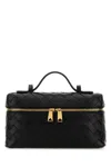 Bottega Veneta Women Bang Bang Leather Vanity Case With Intrecciato Motif In Black