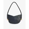 Bottega Veneta Women Solstice Baby Leather Shoulder Bag In Black-m Brass