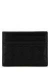 Bottega Veneta Womens Intrecciato Leather Card Holder Black-gold In Black