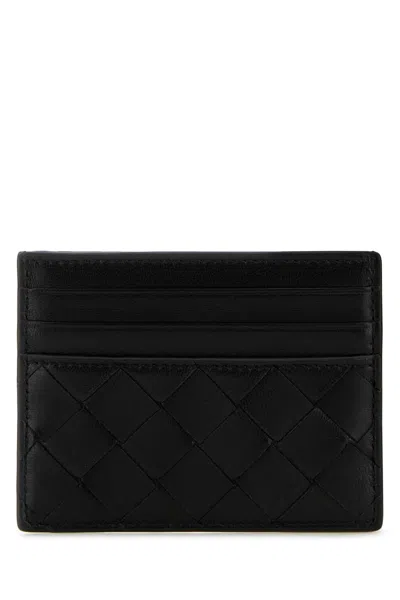 BOTTEGA VENETA BOTTEGA VENETA WOMEN BLACK NAPPA LEATHER INTRECCIATO CARD HOLDER