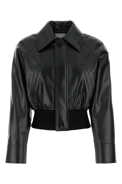 Bottega Veneta Women Black Nappa Leather Jacket