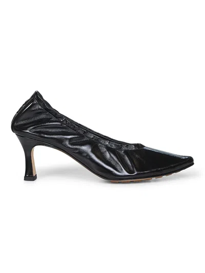 Bottega Veneta Women Black Shiny Calf Leather Sofia Pumps In Multi