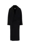 Bottega Veneta Women Black Stretch Wool Blend Coat In Black