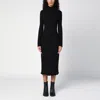 Bottega Veneta Black Wool Turtleneck Dress In Black