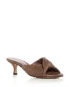 Bottega Veneta Women's Blink Twist Slide Sandals In Brown