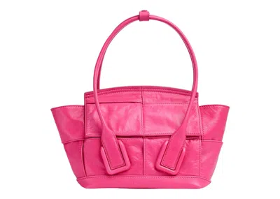 Pre-owned Bottega Veneta Women's  Arco Mini Intreccio In Bon Bon