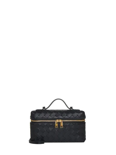 Bottega Veneta Bang Bang Vanity Case In Intrecciato Leather In Black