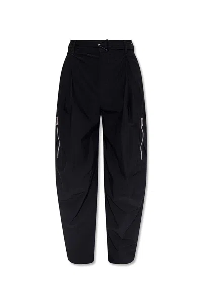 Pre-owned Bottega Veneta Women's  Belted Cargo Trousers In Black
