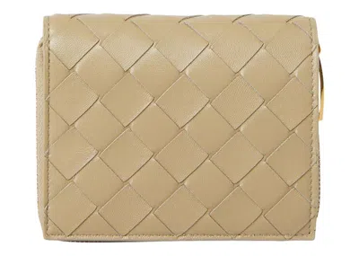 Pre-owned Bottega Veneta Women's  Bifold Intrecciato Wallet In Taupe