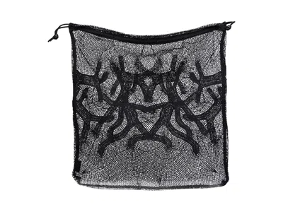 Pre-owned Bottega Veneta Women's  Bolso Mesh Drawstring Pouch In Black