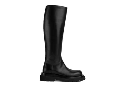 Pre-owned Bottega Veneta Women's  Bottega Venetta Knee High Lug Boot Sneakers In Black