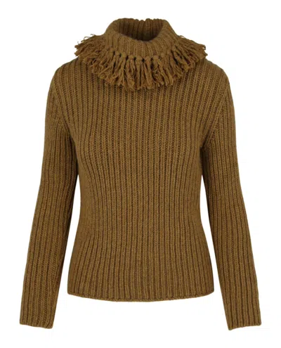 Pre-owned Bottega Veneta Women's  Cashmere Pullover Sweater In Marigold In Yellow