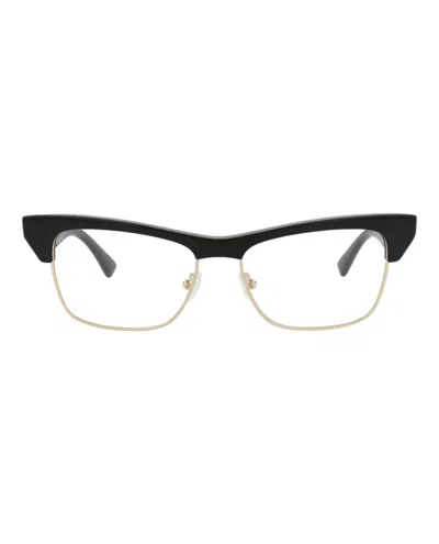 Pre-owned Bottega Veneta Women's  Cat Eyeframe Acetate Optical Frames In Black Black Transparent (bv1100o/30011