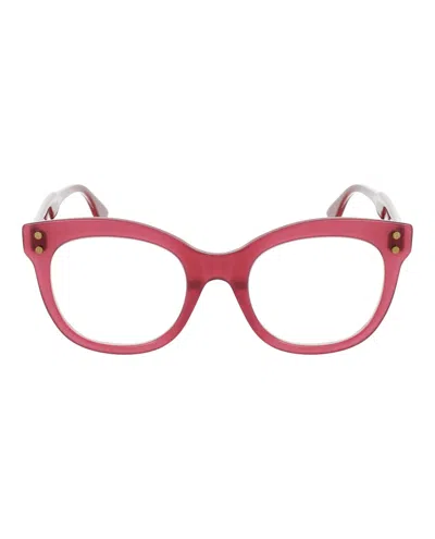 Pre-owned Bottega Veneta Women's  Cat Eyeframe Acetate Optical Frames In Pink Crystal Transparent (bv0241o/3000