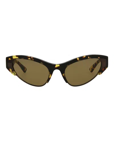 Pre-owned Bottega Veneta Women's  Cat Eyeframe Acetate Sunglasses In Havana Havana Brown (bv1102s/30011036/002)