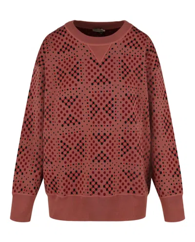 Pre-owned Bottega Veneta Women's  Crewneck Polka Dot Sweatshirt In Rose In Pink