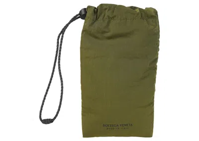 Pre-owned Bottega Veneta Women's  Drawstring Pouch In Khaki/black