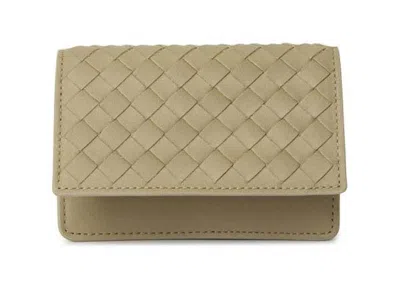 Pre-owned Bottega Veneta Women's  Flap Card Case In Beige