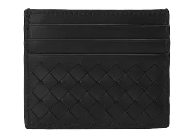 Pre-owned Bottega Veneta Women's  Intrecciato Card Case In Black