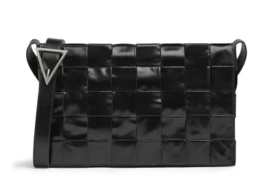 Pre-owned Bottega Veneta Women's  Intreccio Cassette Maxi In Black