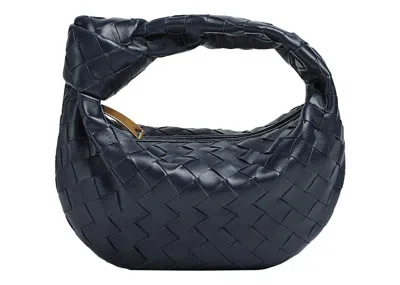 Pre-owned Bottega Veneta Women's  Jodie Intrecciato Top Handle Mini In Space In Black