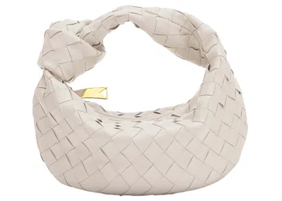Pre-owned Bottega Veneta Women's  Jodie Mini Intrecciato In Chalk In Gray