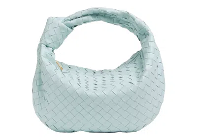 Pre-owned Bottega Veneta Women's  Jodie Tee Shirtn In Teal Washed In Blue