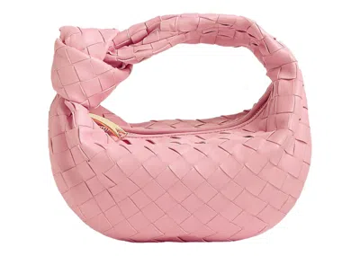 Pre-owned Bottega Veneta Women's  Jodie Top Handle Mini Intrecciato In Pink