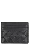 Bottega Veneta Women's  Leather Credit Card Case In Black
