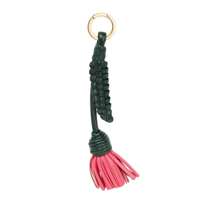 Pre-owned Bottega Veneta Women's  Leather Keychain In Red