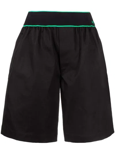 Pre-owned Bottega Veneta Women's  Logo Elastic Waist Shorts In Black
