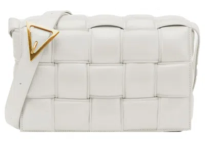 Pre-owned Bottega Veneta Women's  Padded Cassette In Chalk In Gray