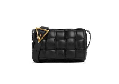 Pre-owned Bottega Veneta Women's  Padded Cassette Small Intreccio In Black