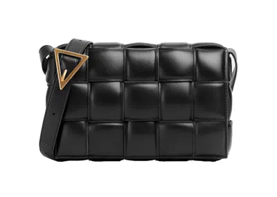 Pre-owned Bottega Veneta Women's  Padded Intreccio Cassette Crossbody Bag In Black