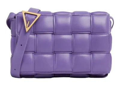 Pre-owned Bottega Veneta Women's  Padded Intreccio Cassette Crossbody Bag In Purple