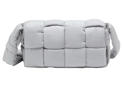 Pre-owned Bottega Veneta Women's  Padded Tech Cassette In Frost In Gray