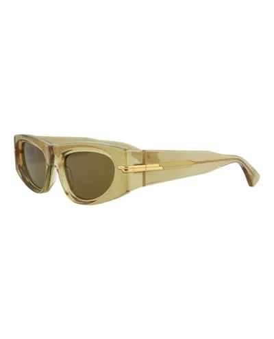 Pre-owned Bottega Veneta Women's  Round Oval Sunglasses/30013135003) In Brown/bronze (bv1144s