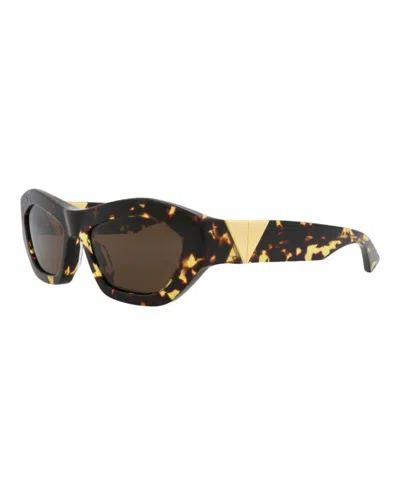 Pre-owned Bottega Veneta Women's  Roundframe Recycled Acetate Sunglasses In Havana Havana Brown (bv1221s/300142