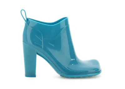 Pre-owned Bottega Veneta Women's  Shine Rubber Ankle Boots Sneakers In Blue