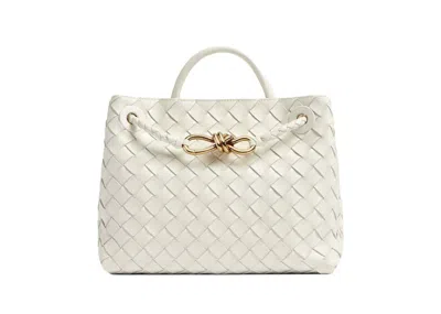 Pre-owned Bottega Veneta Women's  Small Andiamo In White