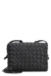 Bottega Veneta Loop Intrecciato Leather Crossbody Bag In Black
