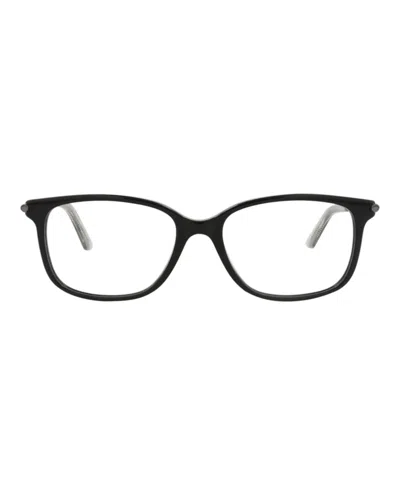Pre-owned Bottega Veneta Women's  Squareframe Acetate Optical Frames In Black Ruthenium Transparent (bv0255o/30