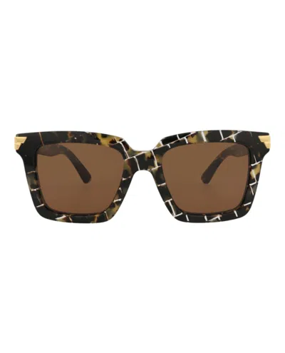 Pre-owned Bottega Veneta Women's  Squareframe Acetate Sunglasses In Havana Havana Brown (bv1005s/30008310/007)
