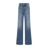 Bottega Veneta Jeans In Cotone Con Patch Posteriore In Pelle In Blue