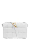 Bottega Veneta Women  Woman Padded Cassette White Leather Crossbody Bag In Multi