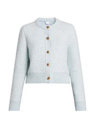 Bottega Veneta Women's Bouclé Knit Crewneck Cardigan In Blue