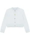 Bottega Veneta Long Sleeved Crewneck Cardigan In Blue
